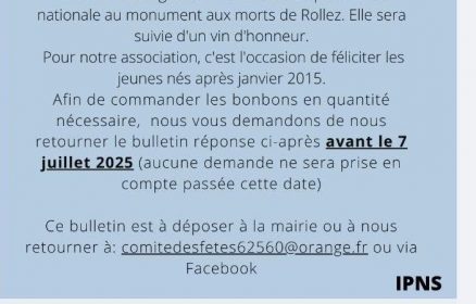 Fête nationale – Comité des Fêtes de Verchocq