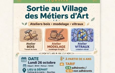 Sortie au village des métiers d&rsquo;art organisé par le Foyer Rural de Bourthes