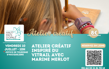 Atelier créatif du vitrail avec Marine Merlot