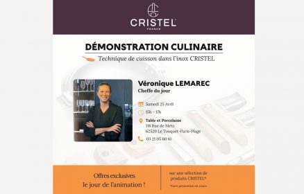 Démonstration culinaire – technique de cuisson dans l&rsquo;inox CRISTEL
