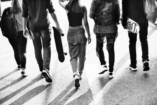 group-diverse-teenagers-hanging-out-together
