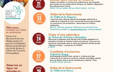 Programme des animations en Haut-Pays d&rsquo;Opale