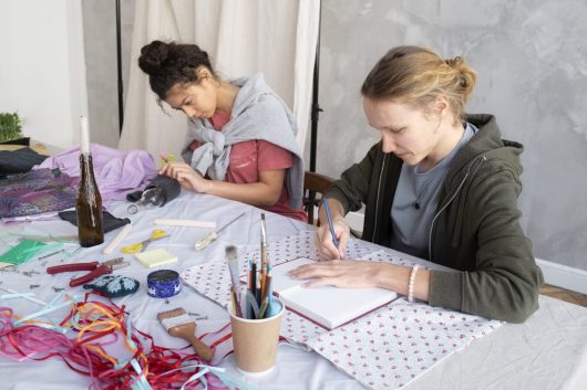 young-adult-reusing-fabric-material